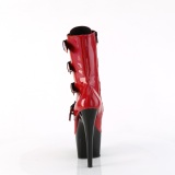 1046TT - 18 cm platform high heel boots patent red