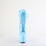 ADORE-1020 18 cm pleaser high heels ankle boots blue