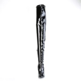 Black 13 cm SEDUCE-4000SLT Vinyl crotch high overknee boots