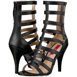 Black Leatherette 10 cm DREAM-438 big size ankle boots womens