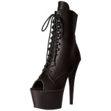 Black Leatherette 18 cm ADORE-1021 womens platform soled ankle boots