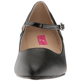 Black Leatherette 5 cm FAB-425 big size pumps shoes