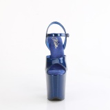 Blue 20 cm FLAMINGO-809GP glitter platform sandals shoes