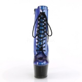 Blue Patent 18 cm ADORE-1020SHG Pole dancing ankle boots