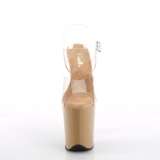 Brown 20 cm FLAMINGO-808-1 Platform High Heels Shoes