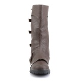 GOTHAM-105 halloween brown captain boots cosplay mens boots with buckles