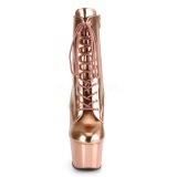 Gold Patent 18 cm ADORE-1020 womens platform ankle boots