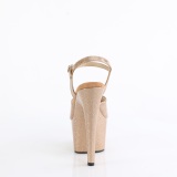 Golden high heels 18 cm ADORE-709GP glitter platform high heels
