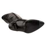 Leatherette 13 cm SEDUCE-3024 Black high heeled mens thigh high boots