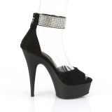 Leatherette 15 cm DELIGHT-625 platform pleaser sandals