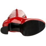 Red Shiny 13 cm ELECTRA-2020 High Heeled Womens Boots for Men