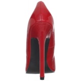 Red Varnished 13 cm SEXY-20 pointed toe stiletto pumps