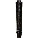 Shiny 18 cm ADORE-2023 laced womens boots with platform