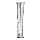 Silver Matte 7,5 cm GOGO-300 High Heeled Womens Boots for Men
