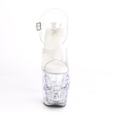 Skull platform 20 cm RAPTURE-808 pleaser high heels transparent