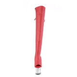 Vegan 18 cm SPECTATOR-3019 Red overknee high heel boots