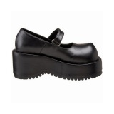 Vegan 8,5 cm DemoniaCult DOLLIE-01 Black gothic mary jane pumps