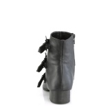 Vegan WARLOCK-50-B demoniacult pointed boots - mens winklepicker boots 3 buckles